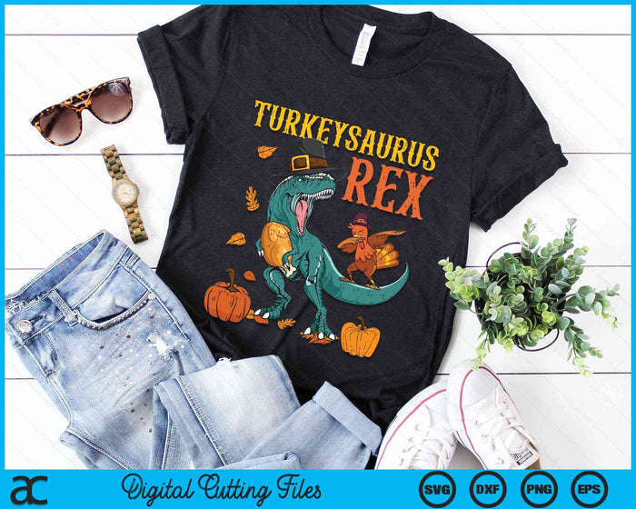 Turkeysaurus Rex Dab Turkey Dino Thanksgiving SVG PNG Digital Cutting Files