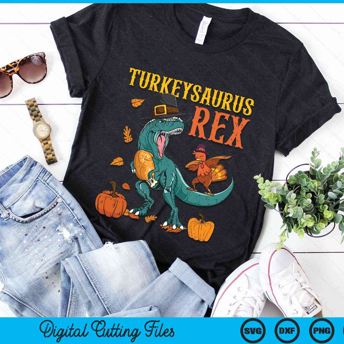 Turkeysaurus Rex Dab Turkey Dino Thanksgiving SVG PNG Digital Cutting Files