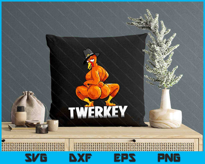 Twerkey Twerking Turkey Pilgrim Thanksgiving Twerk Turkey SVG PNG Digital Printable Files