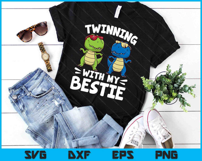 Twinning With My Bestie, Friends Spirit Week Boys Kids Day SVG PNG Digital Printable Files