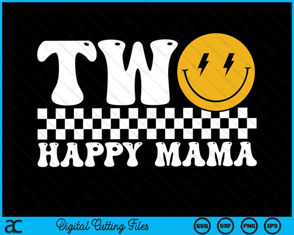 Two Happy Dude Mama 2nd Birthday SVG PNG Digital Cutting Files