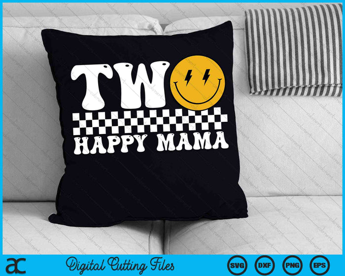 Two Happy Dude Mama 2nd Birthday SVG PNG Digital Cutting Files