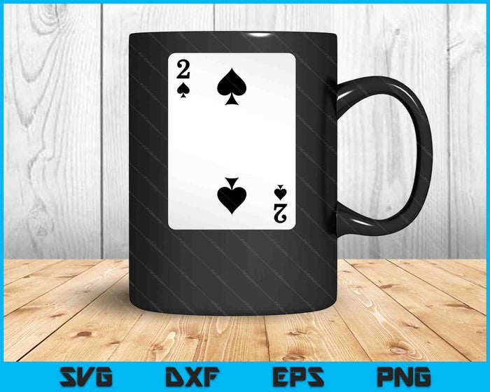 Two Of Spades Playing Cards Halloween Costume Deck Of Cards SVG PNG Digital Cutting Files