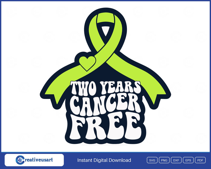 2 years cancer free non hodgkins lymphoma survivor USA flag SVG cut file