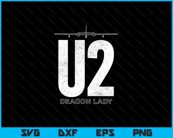 U-2 Dragon Lady Spy Plane SVG PNG digitale snijbestanden