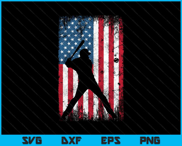 USA Baseball Flag SVG PNG Cutting Printable Files