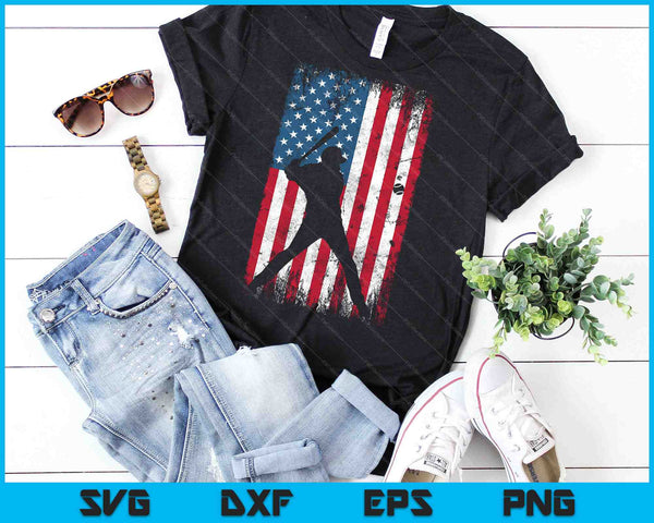 Bandera de béisbol de EE. UU. SVG PNG cortando archivos imprimibles - on a t-shirt