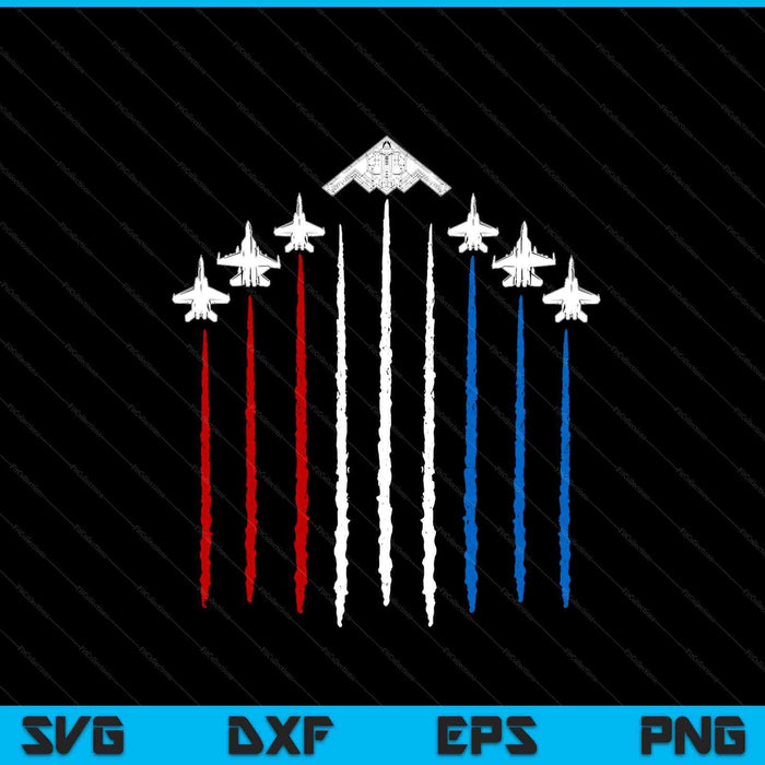 USA fighter jets 4th of July patriotic SVG cut file