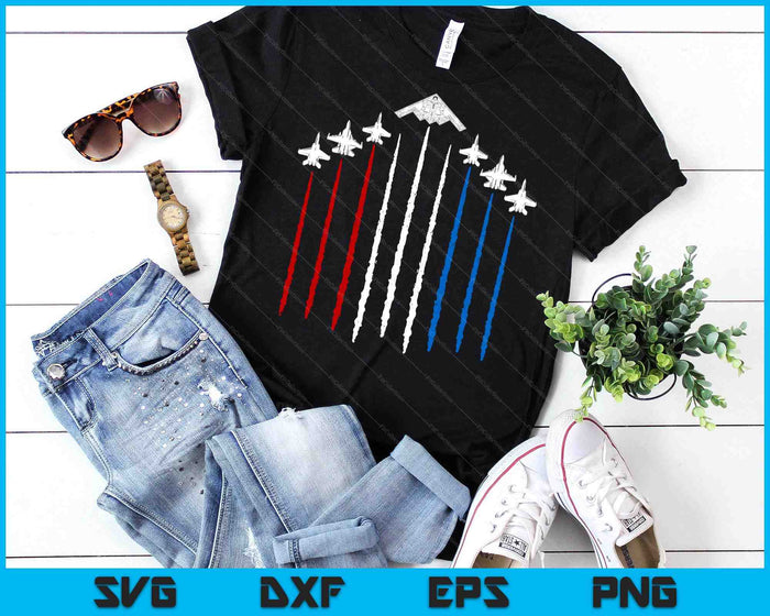 USA Fighter Jets 4th of July Men Women Kids Funny Patriotic SVG PNG Digital Printable Files