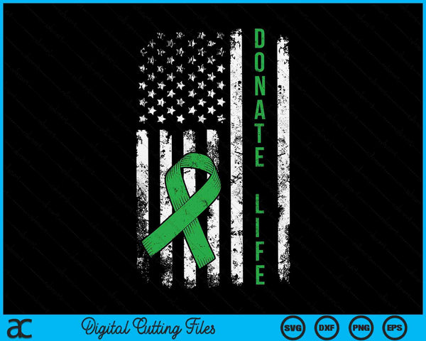 USA vlag orgel nierdonor lint noodlijdende doneren leven SVG PNG digitale snijden bestanden