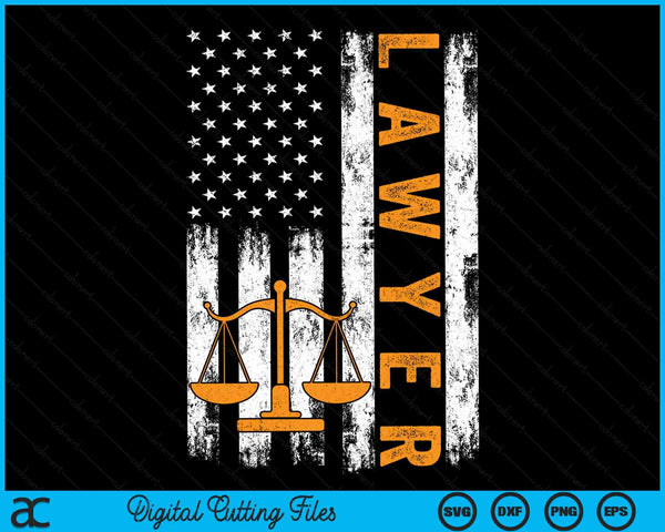 USA Flag Patriotic Lawyer American Flag SVG PNG Digital Cutting Files