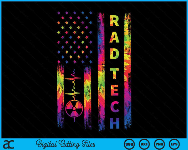 USA vlag radiologie Tech Rad X-Ray werk SVG PNG digitale snijbestanden
