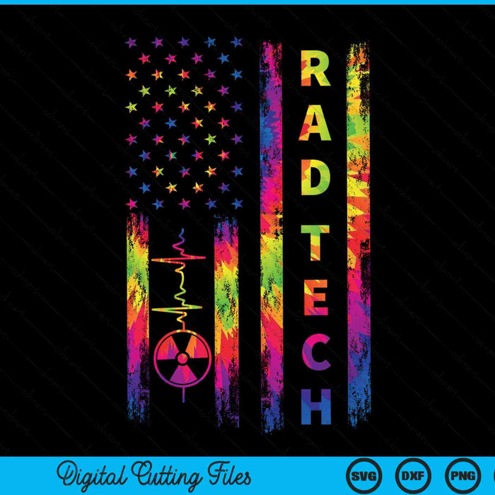 USA flag radiology tech rad x-ray work SVG cut file