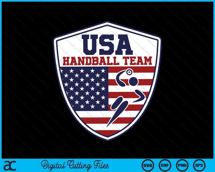 Equipo de balonmano de EE. UU. Aficionados a los deportes de balonmano SVG PNG Archivos de corte digital