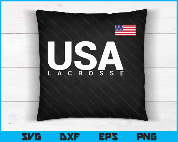 USA Lacrosse Flag SVG PNG Cutting Printable Files