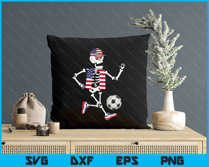 USA Soccer Skeleton Fan Team SVG PNG Digital Cutting Files