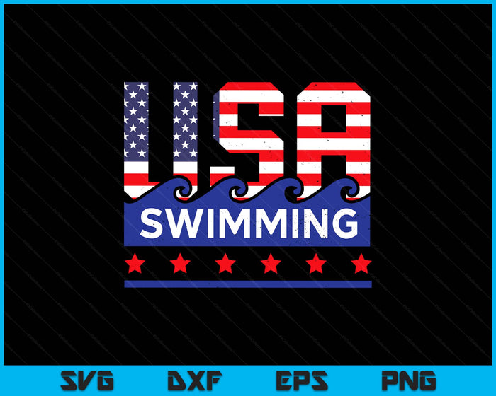 USA Swimming Artwork For A Swimmer SVG PNG Digital Printable Files