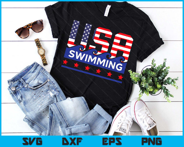 USA Swimming Artwork For A Swimmer SVG PNG Digital Printable Files
