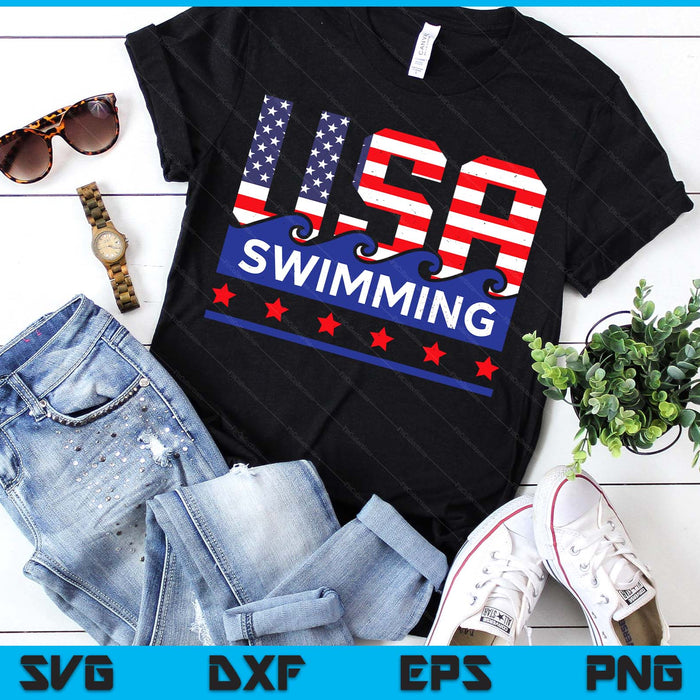 USA Swimming Artwork For A Swimmer SVG PNG Digital Printable Files