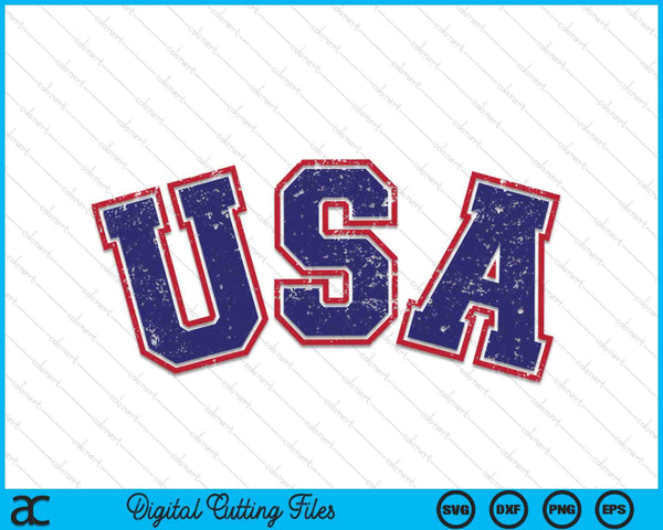 USA team for patriotic Independence Day on 4th of July SVG cut file