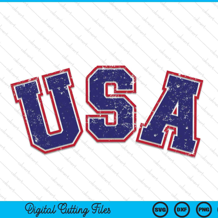 USA team for patriotic Independence Day on 4th of July SVG cut file