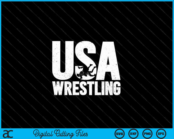 USA Wrestling Men's Wrestling Team Patriot USA Wrestler SVG PNG Digital Cutting Files