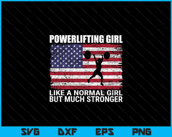USA Gym Powerlifter Powerlifting Weightlifting For Women SVG PNG Digital Cutting Files