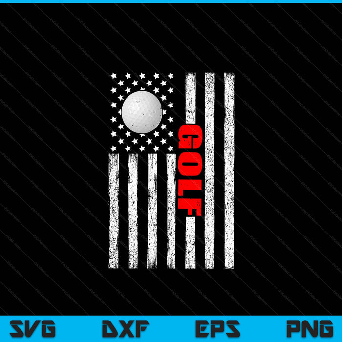 US American flag golf patriotic golf SVG cut file