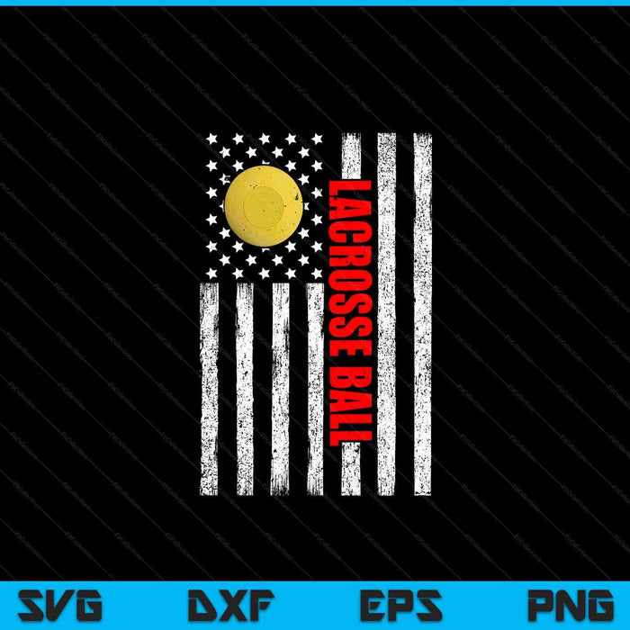 US American flag lacrosse ball patriotic SVG cut file