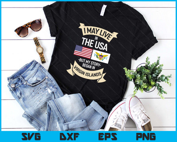 US Virgin Islands Roots American Flag USA SVG PNG Digital Printable Files