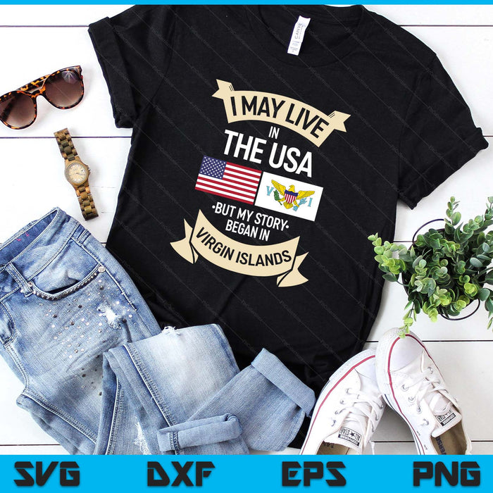 US Virgin Islands Roots American Flag USA SVG PNG Digital Printable Files