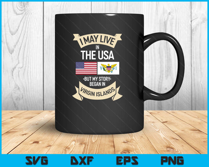 US Virgin Islands Roots American Flag USA SVG PNG Digital Printable Files