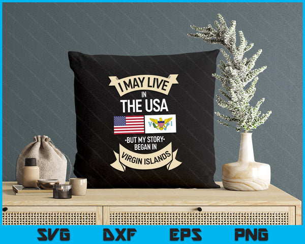 US Virgin Islands Roots American Flag USA SVG PNG Digital Printable Files