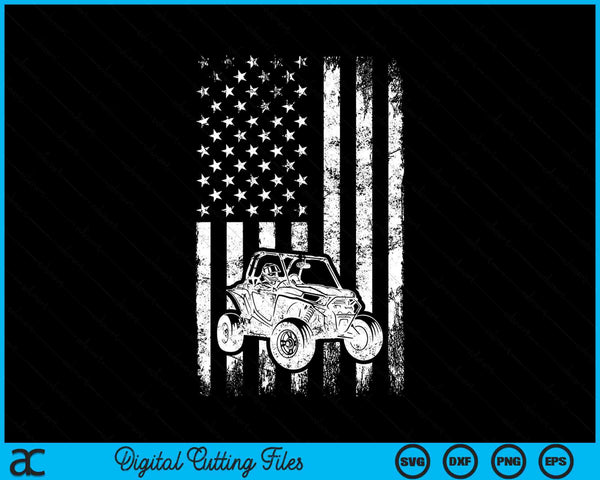 UTV Driver American Flag SVG PNG Digital Cutting Files