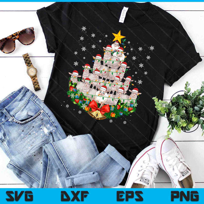 Ugly Christmas Sweater Day Funny Sheep Christmas Tree SVG PNG Digital Cutting Files