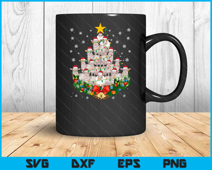 Ugly Christmas Sweater Day Funny Sheep Christmas Tree SVG PNG Digital Cutting Files