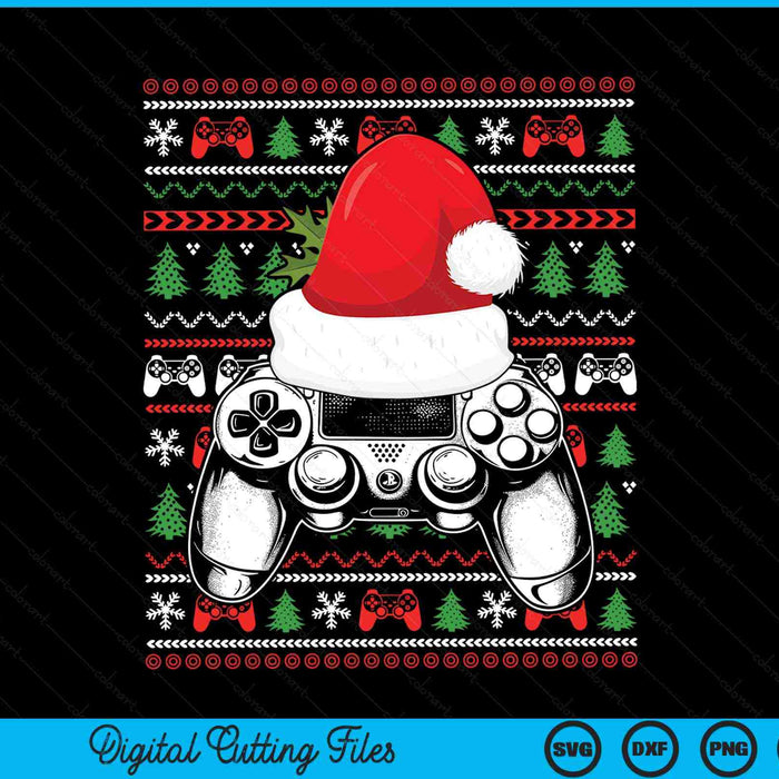 Ugly Christmas Video Game Controller Christmas Gamer Gift SVG PNG Digital Cutting Files