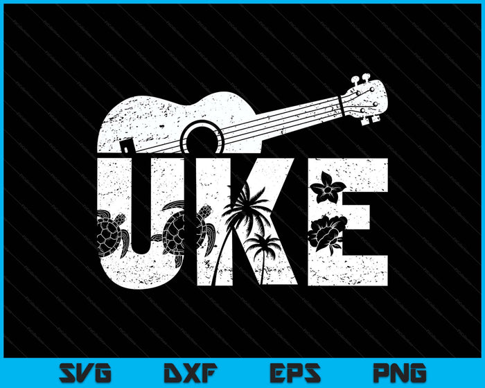 Uke Ukulele Player Ukulelist Music Guitarist SVG PNG Digital Printable Files