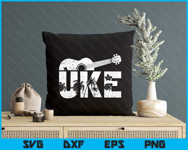 Uke Ukulele Player Ukulelist Music Guitarist SVG PNG Digital Printable Files