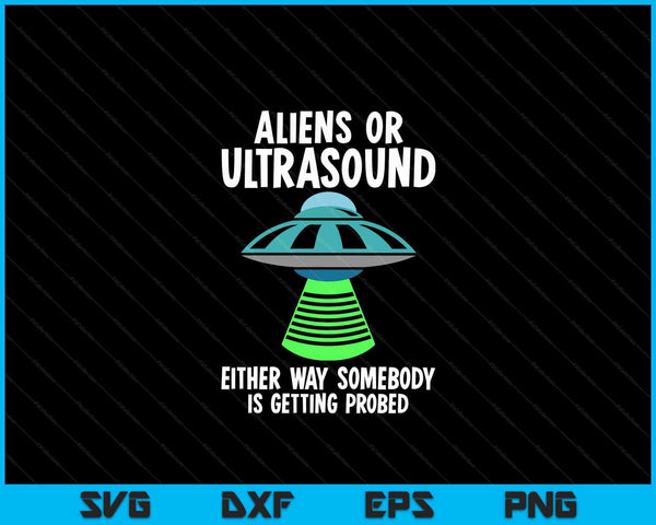 Echografie technologen Alien sonografen radiologen SVG PNG digitale snijbestanden