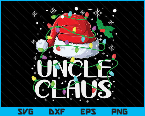Uncle Claus Christmas Santa Matching Family Xmas Pajamas SVG PNG Digital Cutting Files