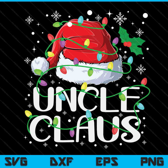 Uncle claus Christmas Santa matching family Xmas pajamas SVG cut file