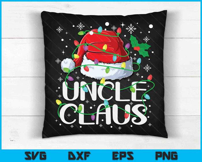 Uncle Claus Christmas Santa Matching Family Xmas Pajamas SVG PNG Digital Cutting Files