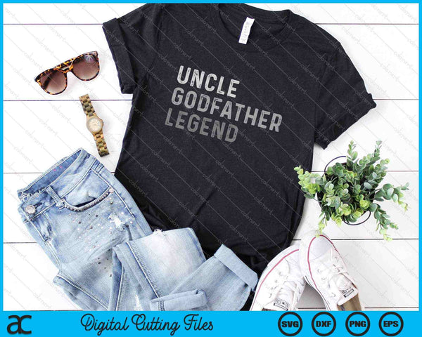 Oom Godfather legende voor een favoriete oom familie doop SVG PNG snijden afdrukbare bestanden - on a t-shirt