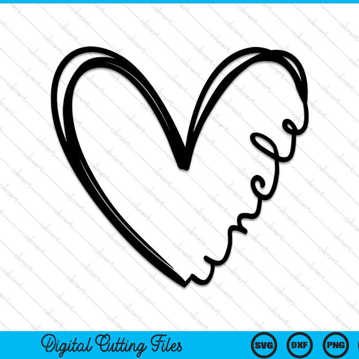 Uncle heart SVG cut file