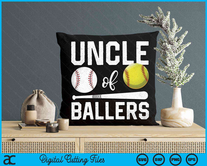Oom van Ballers grappige honkbal softbal vaders dag SVG PNG digitale snijbestanden