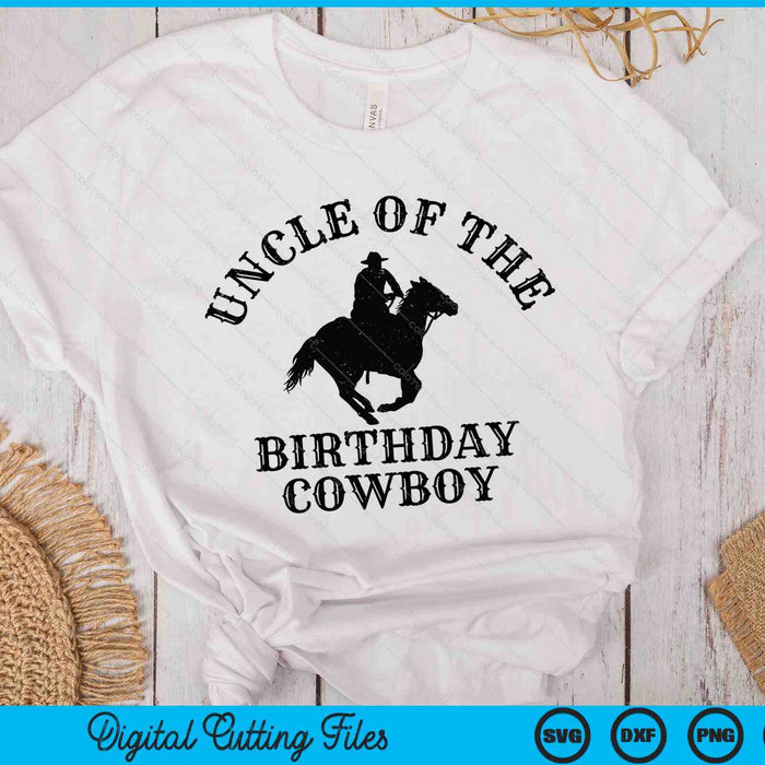 Oom van de verjaardag Cowboy Western Rodeo Party bijpassende SVG PNG digitale snijbestanden