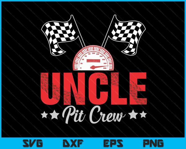 Oom Pit Crew Race Car Racing Familie SVG PNG digitale afdrukbare bestanden