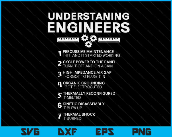 Understanding Engineers - Funny Sarcastic Engineering Gift SVG PNG Digital Cutting Files