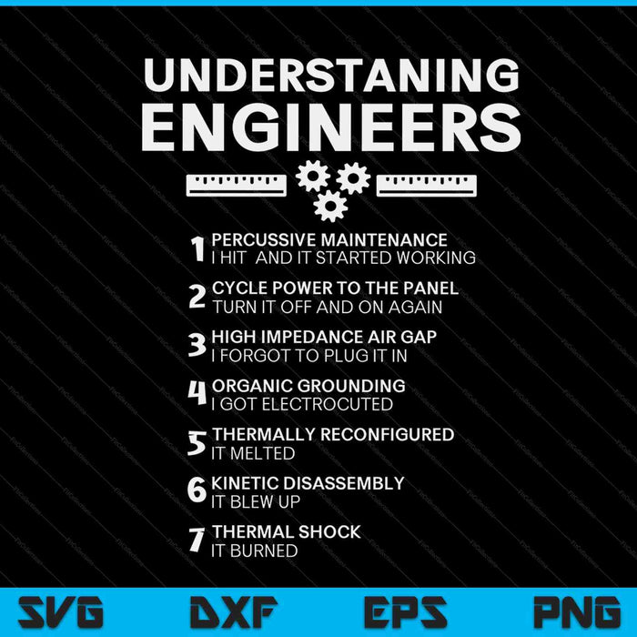 Understanding engineers - sarcastic engineering SVG cut file